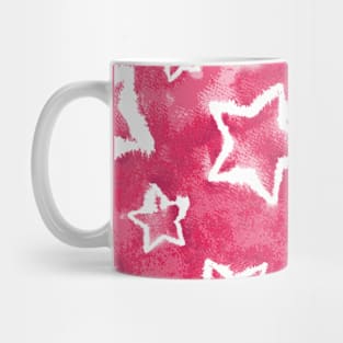 Hot Pink Tie Dye Stars Mug